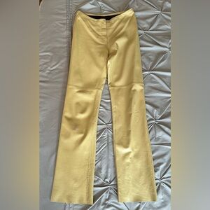 Bebe Pearl Beige Genuine Leather Pants